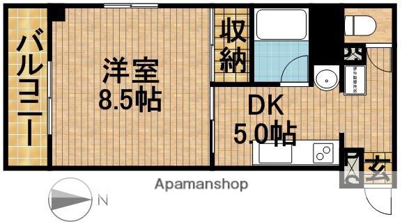 アベニュー山下(1DK/3階)の間取り写真