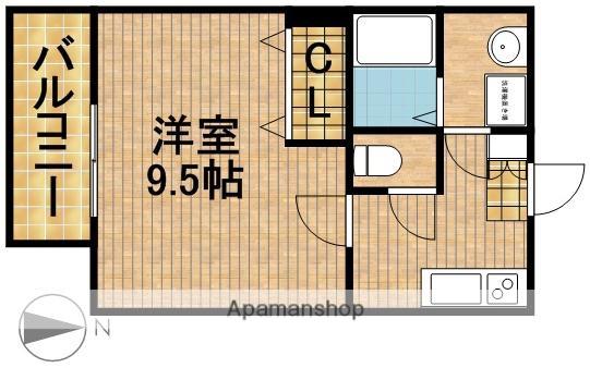 東海道本線 浜松駅 バス乗車時間:10分 三和町西バス停で下車 徒歩4分 2階建 築23年(1K/1階)の間取り写真