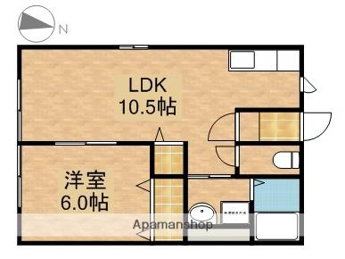 サンライズ(1LDK/1階)の間取り写真