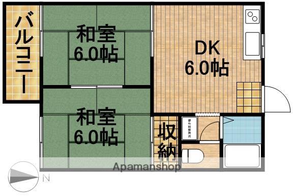 ドミールマサA(2DK/1階)の間取り写真