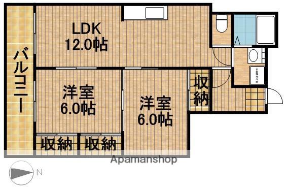 トリアノン(2LDK/3階)の間取り写真