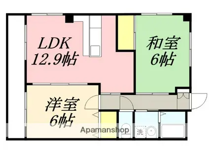 プレステージYAMAMOTO(2LDK/3階)の間取り写真