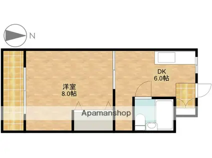 メゾン フェニックス(1DK/3階)の間取り写真