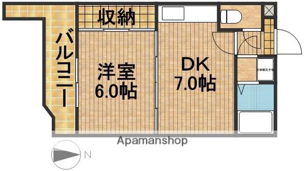 グレイス第5マンション(1DK/4階)の間取り写真