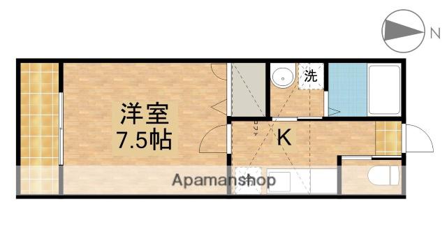 APARTMENT Y(1K/2階)の間取り写真