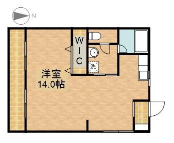 ドエールアポロ2(ワンルーム/2階)の間取り写真