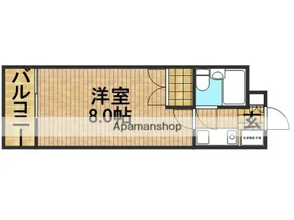 中沢CHG(1K/2階)の間取り写真