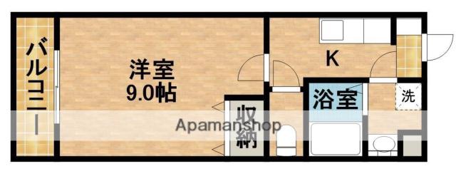 サザンクロスⅠ(1K/2階)の間取り写真