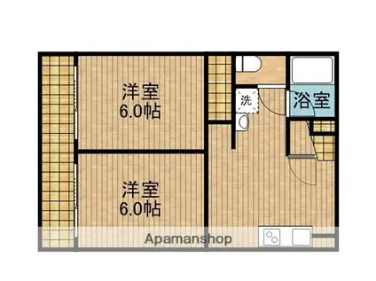 アーベイン中泉(2DK/2階)の間取り写真