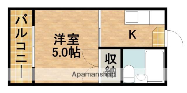 プラザ・ドゥ・パルコ(1K/1階)の間取り写真