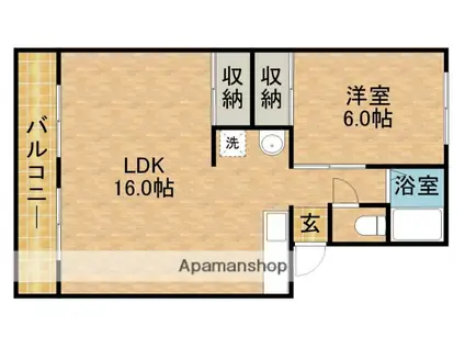 立石マンション(1LDK/3階)の間取り写真
