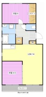 メローネINN(2LDK/3階)の間取り写真