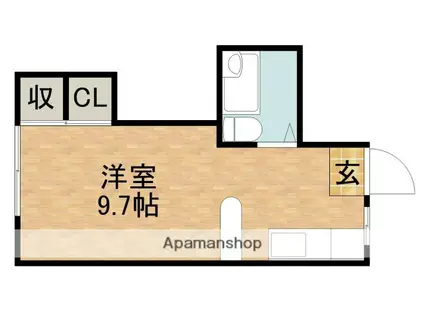 サンコーポあけぼのA(ワンルーム/2階)の間取り写真