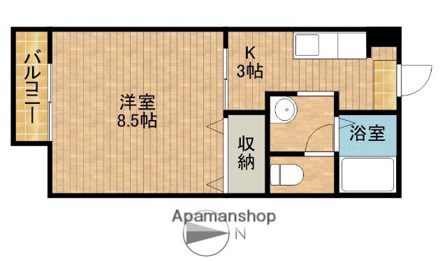 ディアス文丘(1K/1階)の間取り写真