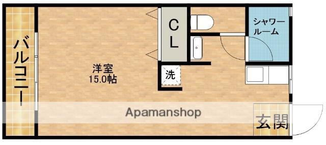 元浜メゾンオーク(ワンルーム/3階)の間取り写真