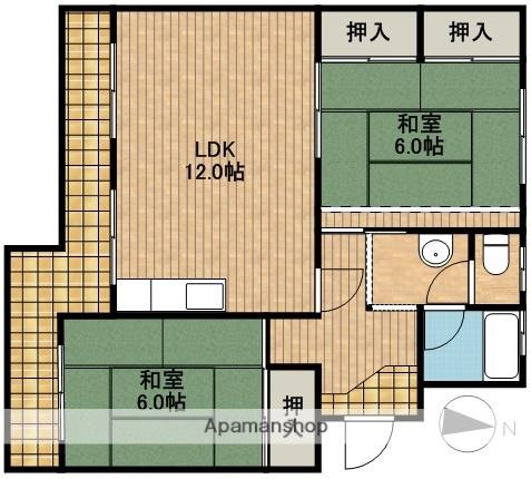篠ヶ瀬ハイツ(2LDK/1階)の間取り写真