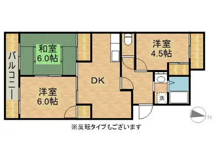 アーバンビレッジ(3DK/3階)の間取り写真