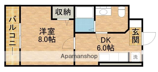 サンテラス南浅田(1DK/3階)の間取り写真