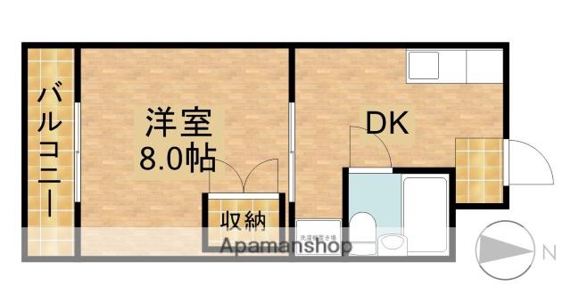 サンメイト可美(1DK/1階)の間取り写真