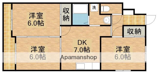 マンション・オルフィス(3DK/2階)の間取り写真