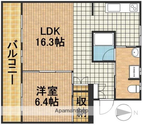 RE・LUFFY イースト(1LDK/1階)の間取り写真