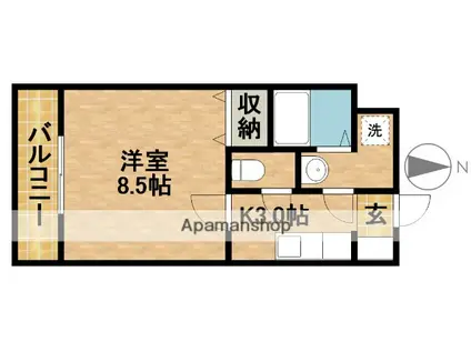 AVANTIⅡ(1K/2階)の間取り写真