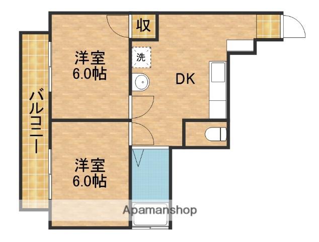 サンライフ小笠(2DK/1階)の間取り写真