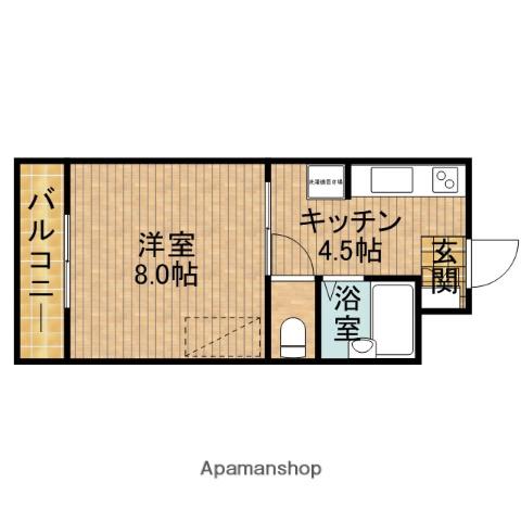 東海道本線 西焼津駅 徒歩5分 3階建 築32年(1DK/3階)の間取り写真