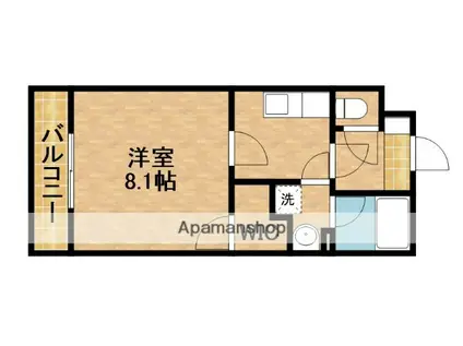 MAPLE(1K/3階)の間取り写真