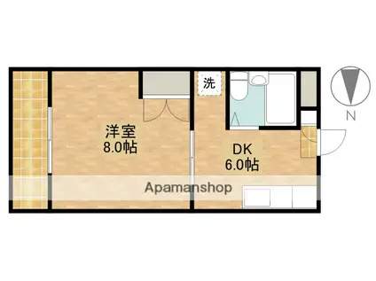 ステラハウス(1DK/2階)の間取り写真