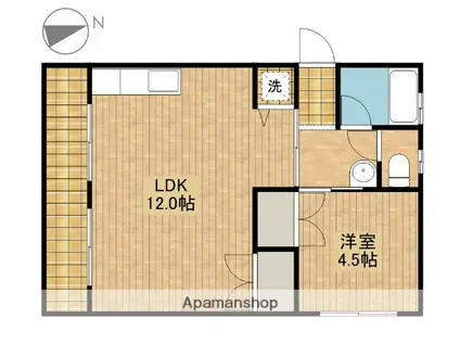 井上ハイツ(1LDK/3階)の間取り写真