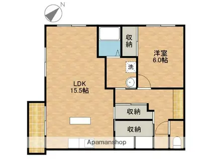 エヴァ・グリーン(1SLDK/5階)の間取り写真