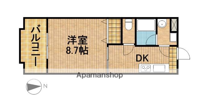 ADAGIO(1K/3階)の間取り写真