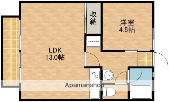 シティハイムアカシ(1LDK/1階)の間取り写真
