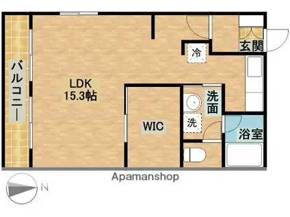 ルームミニオンA(ワンルーム/1階)の間取り写真
