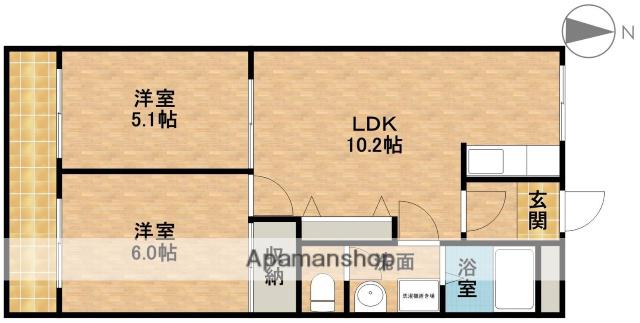 エクセレンスガーデンⅡ(2LDK/1階)の間取り写真