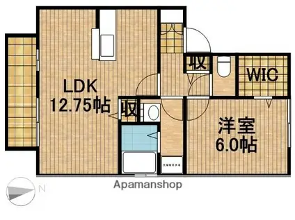 エミネンス(1LDK/2階)の間取り写真