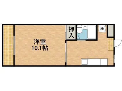 キャステル・パル(1DK/2階)の間取り写真