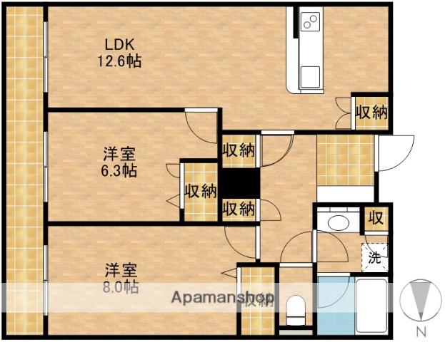 DSタワー(2LDK/8階)の間取り写真