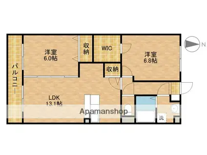 グランストーク奥浜名湖(2LDK/2階)の間取り写真