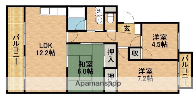 ベルクール(3LDK/2階)の間取り写真