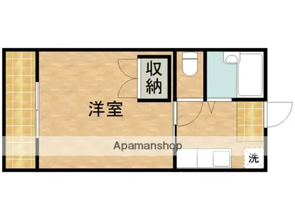 MAISON SKYHAWK(1K/2階)の間取り写真