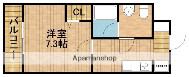 エスペランサ(1K/1階)の間取り写真