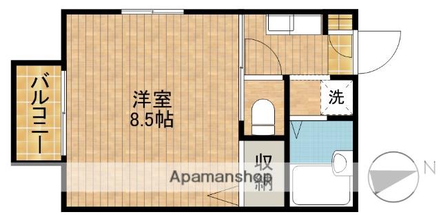 ディアス上島(1K/2階)の間取り写真