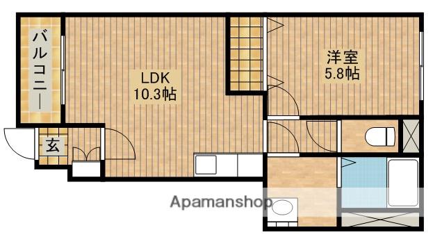 PETIT・FIELD(1LDK/1階)の間取り写真