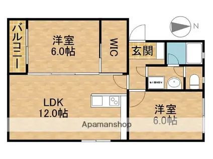 クレーバーマンション(2LDK/2階)の間取り写真