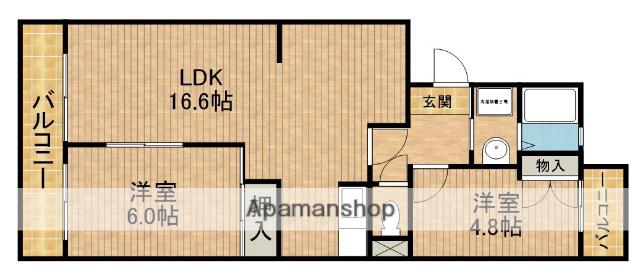 マンションフォーリア(2LDK/3階)の間取り写真