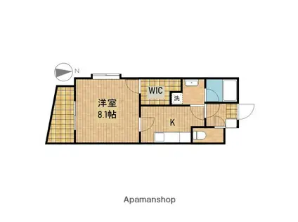 TRINITY(1K/1階)の間取り写真