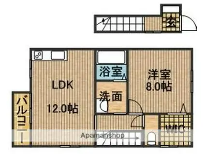 プリメーラⅡ(1LDK/2階)の間取り写真