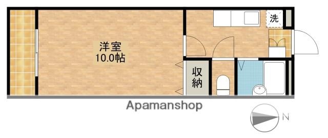 コスモス佐鳴台(1K/2階)の間取り写真